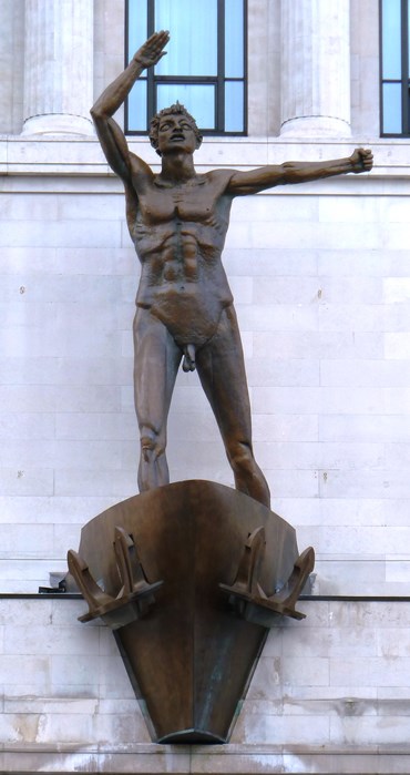 The mystery statue was unveiled in 1956