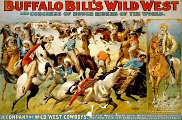 Poster celebrating the great touring Wild West Show