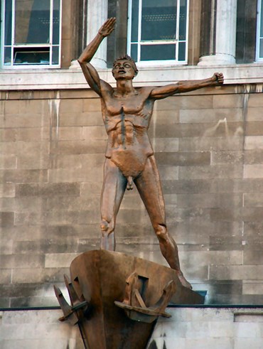 The mystery statue was unveiled in 1956