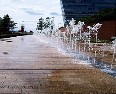 The William Hutchinson commemorative fountain, on the concourse in Liverpool ONE